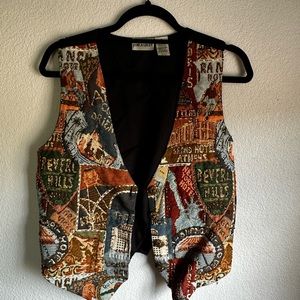 Beaded button vest - Jane Ashley